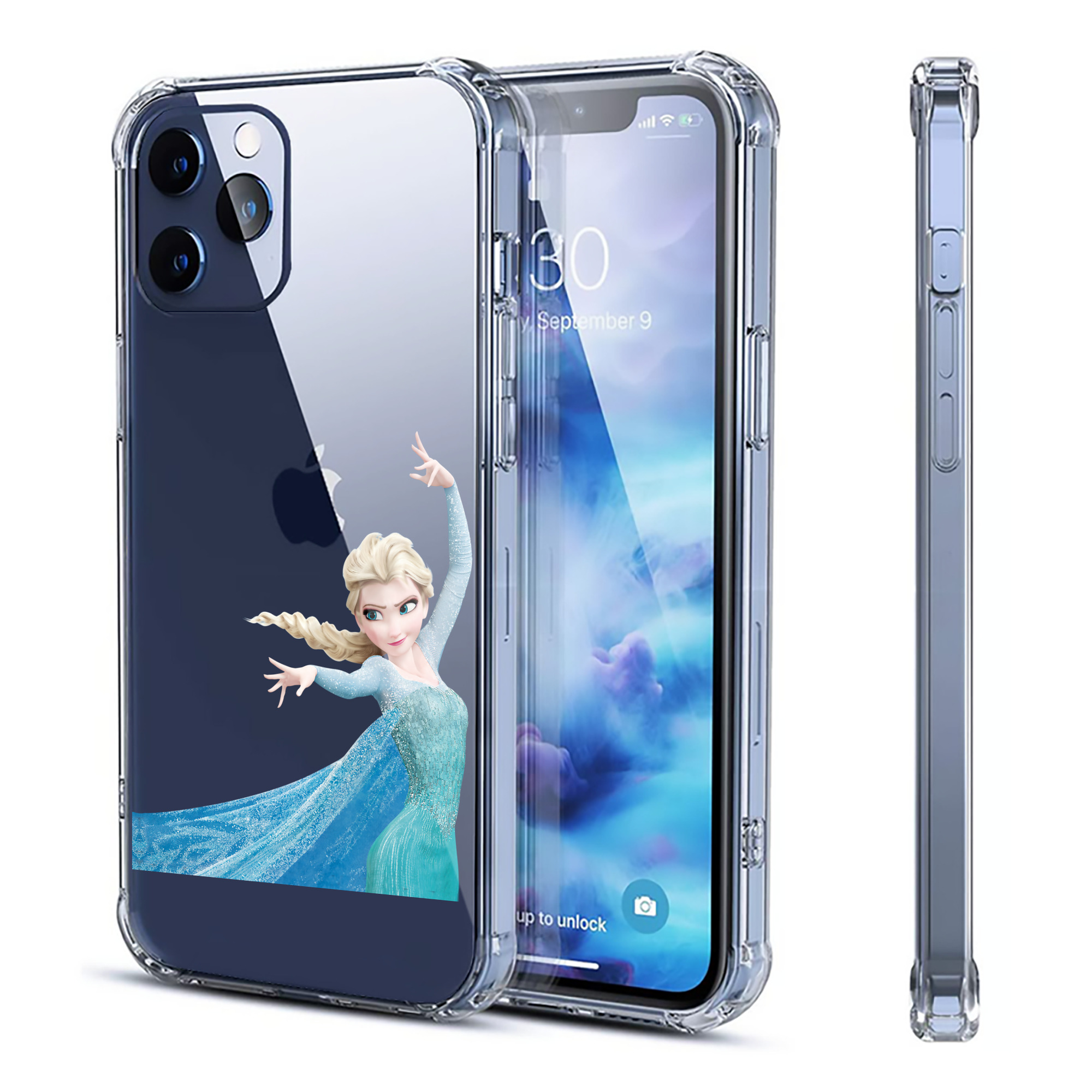 （画像用） アナと雪の女王 アンナ エルサ Frozen Anna Elsa 【iPhone 12シリーズ対応】透明スマホケース（クリアソフトケース）